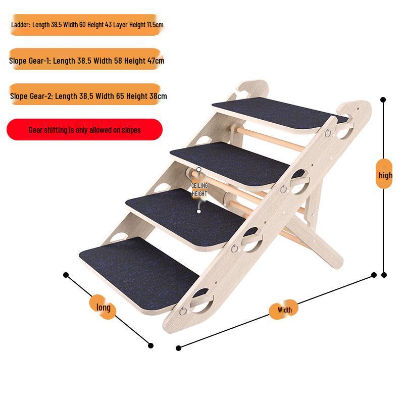 Faltbare Multifunktionale Indoor Hundetreppe für Haustiere - Tragbare & Faltbare Kletterstufen