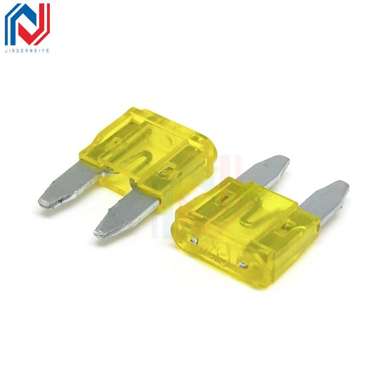 10Pcs/Lot Inser Auto Car Fuse 1A 2A 3A 5A 7.5A 10A 15A 20A 25A 30A 35A 40A ZINC Pins Mini Small Medium Big Size Fuse Holders1