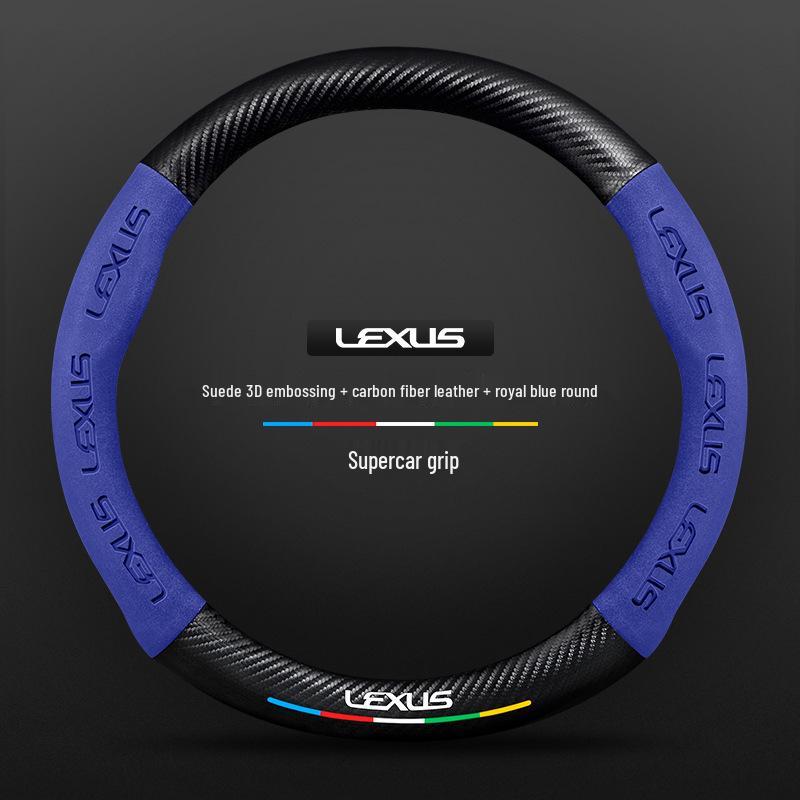 Lexus Steering Wheel Cover: Genuine Leather & Suede for UX, NX, RX, LX, CT