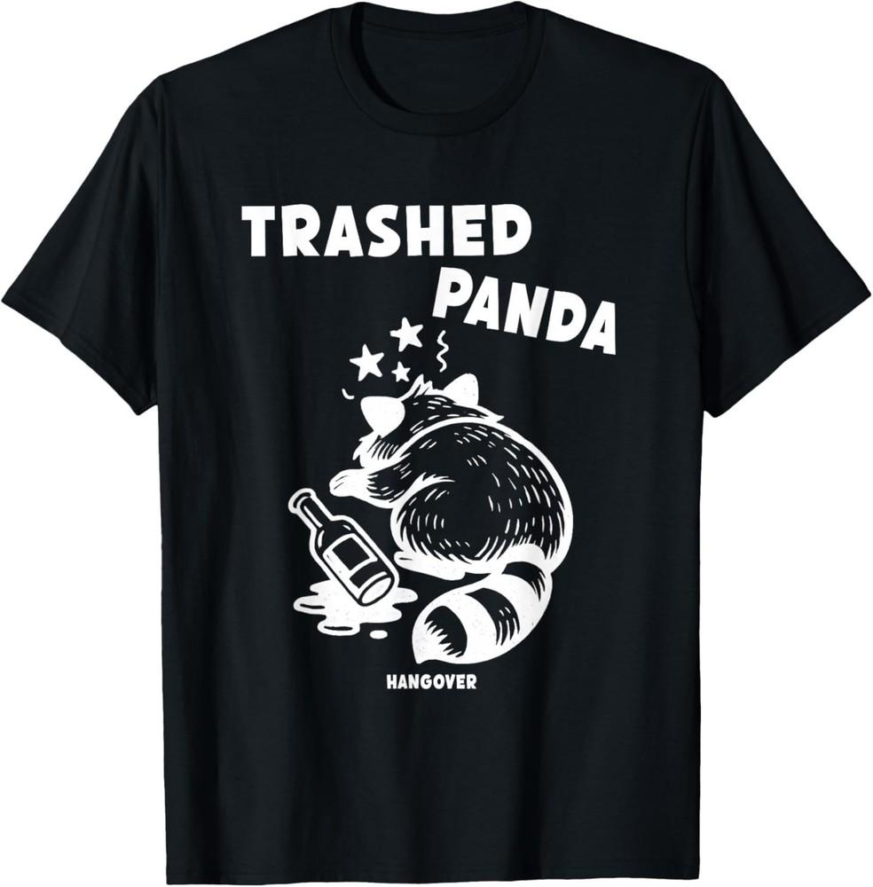 Trashed Panda Hangover Social Media Crazy Drunk Raccoon T-Shirt 2XL