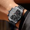 BINBOND Waterproof Chronograph Men's Watch Fashion Reloj Luxury Sports Precise Quartz Wristwatch For Men Durable Luminous