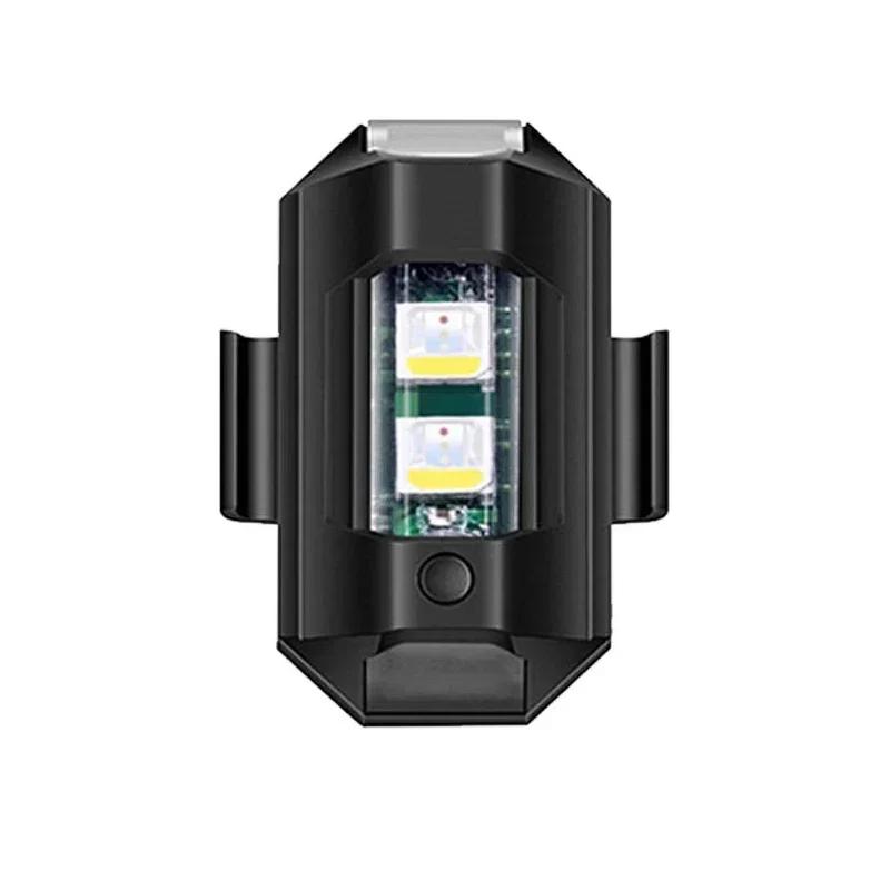 Motocyklové výstražné světlo 7 barev Mini dron Stroboskopické světlo Univerzální Antikolizní signální zadní světlo pro kolo Auto Blikající světlo