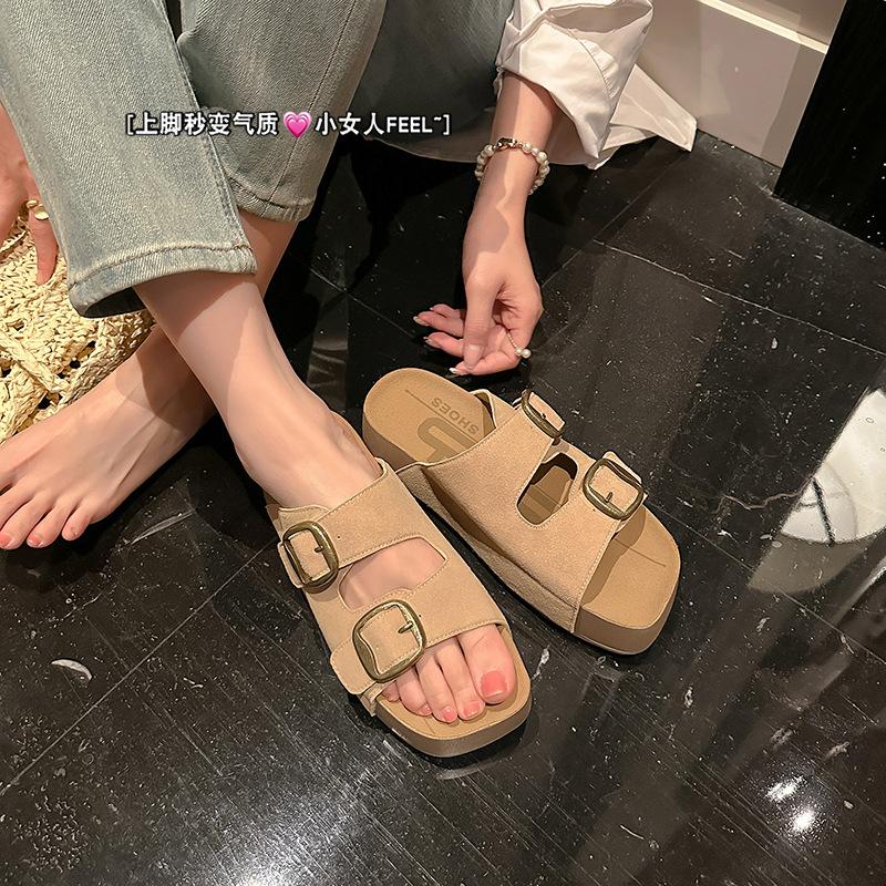 Fashion Slippers Casual Women's Shoes With Platform Slides Pantofle Luxury Soft 2025 Summer Leisure Shoes Woman's Slippers Luxury Slides