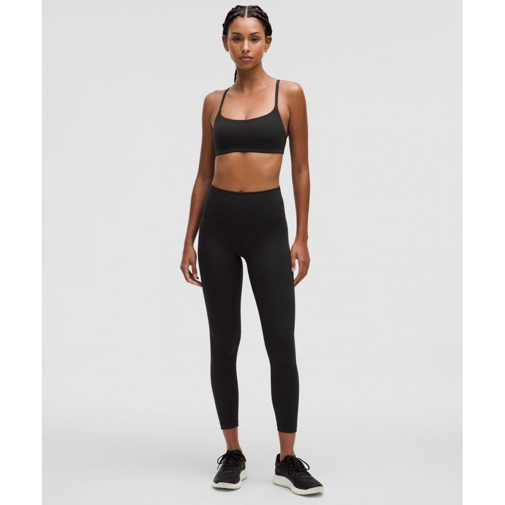 Lululemon Wunder Train High Rise Tight 25  Geo Tile Emboss Black
