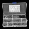 662PCS M2 Screw Set 304 Stainless Steel Pan Head Cross Machine Screw+Flat Elastic Washer+Nut