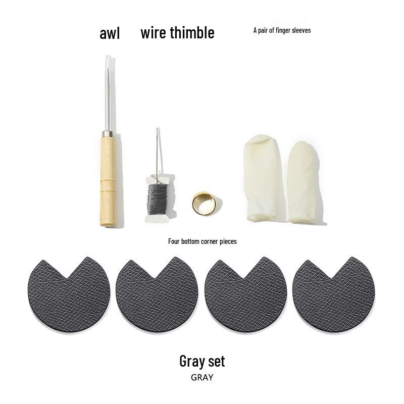 Longxiong Bag Repair: 7cm Leather Bag Bottom Corner Patch for DIY Accessories & Crochet Projects