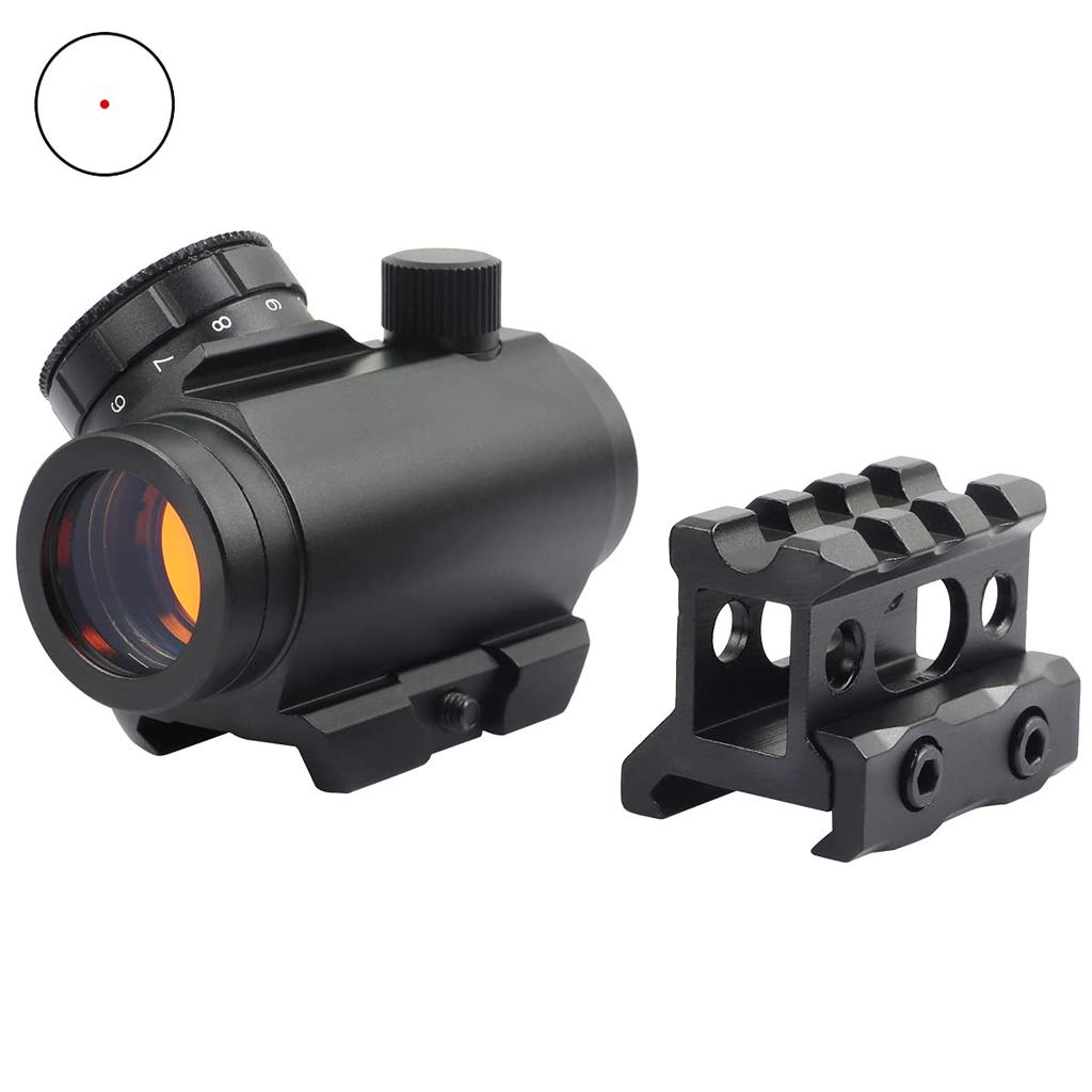 M1K T1 Type Red Dot Sight, 20mm Rail Compatible, High Mount, Airsoft Sight