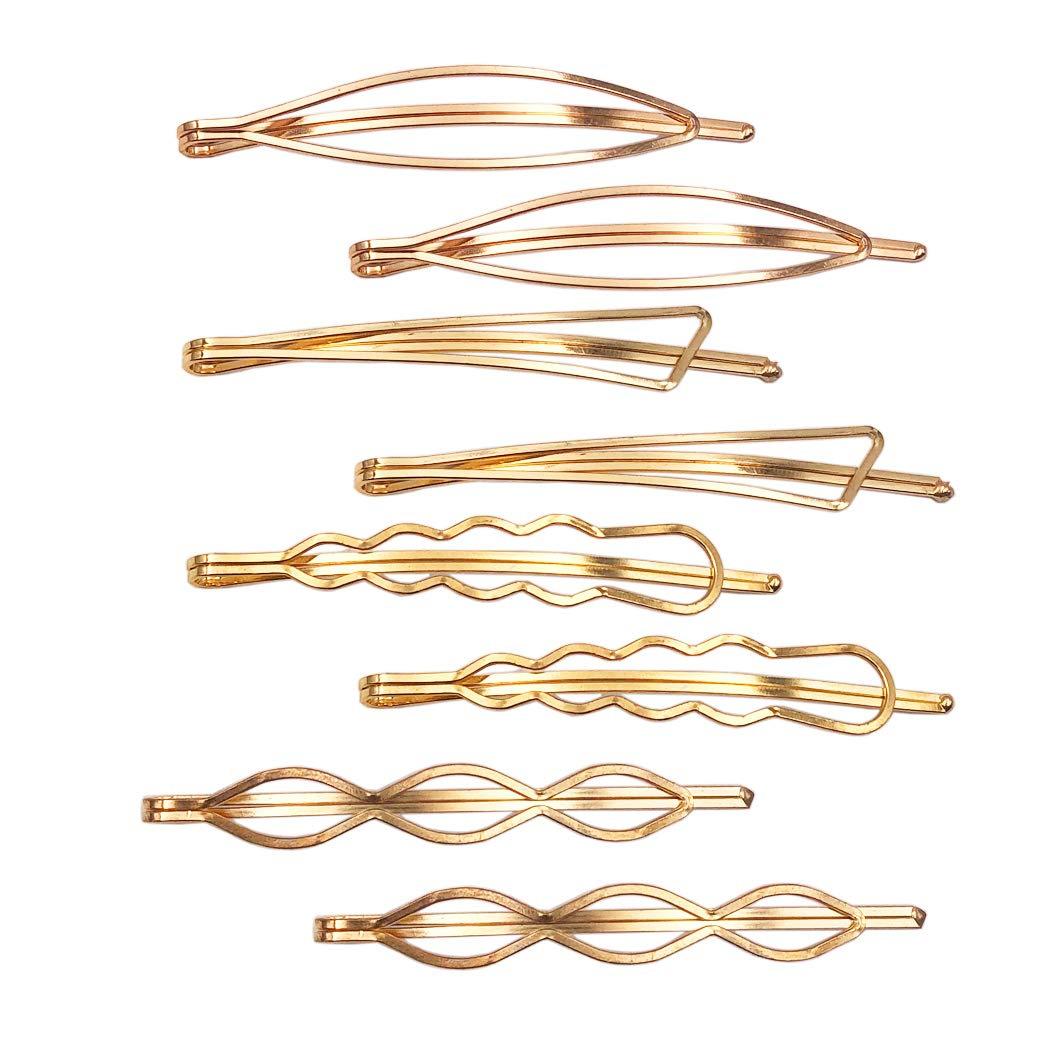 Cross-border Set Women s Straight Clip All-match Geometric Diamond Gold Electroplated European American Hair Clip Clip Hair
