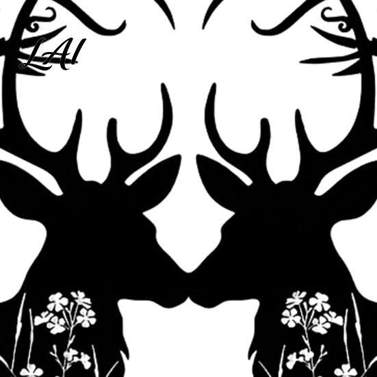 Decorative Accents for Bedroom Metal Deer Heart Wall Decoration Silhouette Couple Hanging Ornaments Animal Art Versatile Decor Study Sculpture