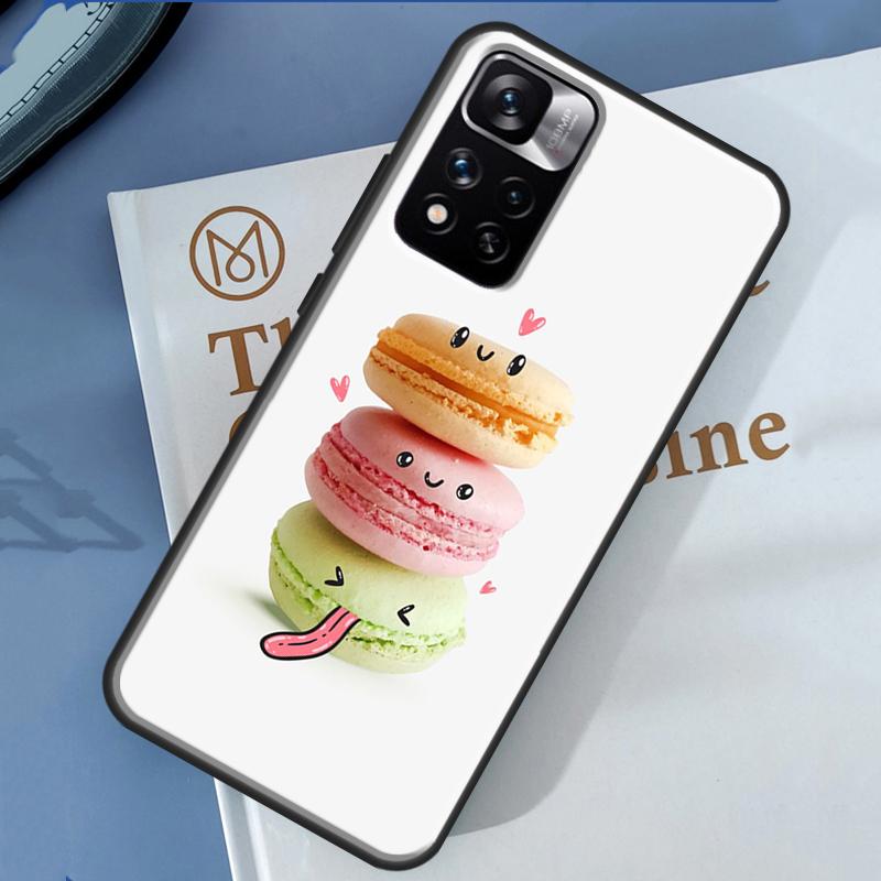 Macarons Cake Dessert Cute Case For Xiaomi Redmi Note 14 13 11 9 10 12 Pro 9S 10S 11S 12S Redmi 10C 12C 13C 14C Cover