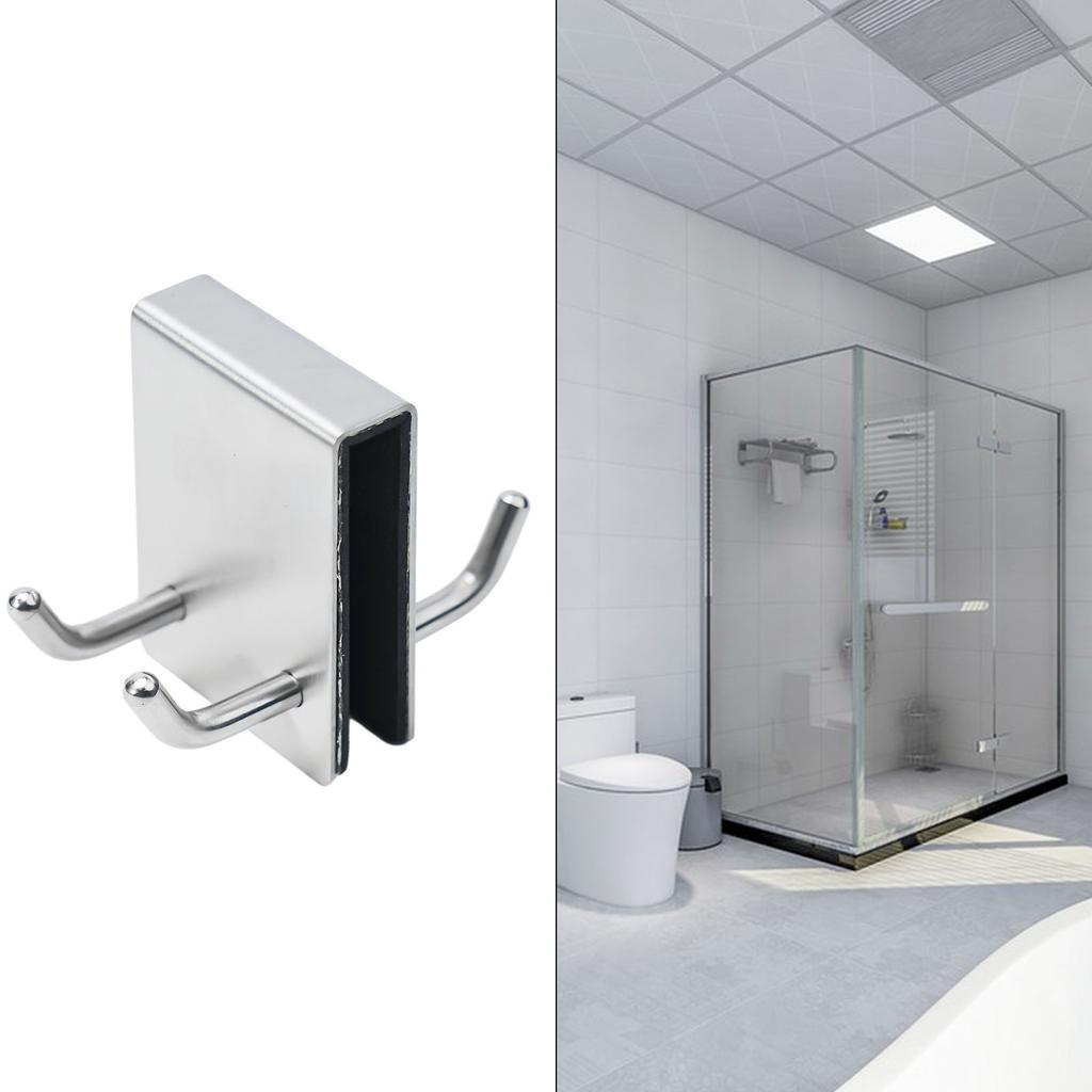Towel Hooks Shower Hook Without Drilling 304 Stainless Steel Back Hanging Double-sided Multifunctional Brand New