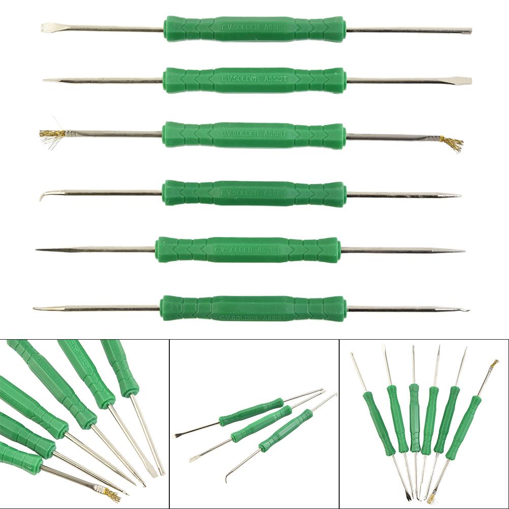 6Pcs Desoldering Aid  Kit Soldering Aid Assist Tool PCB Cleaning Repair Tool Circuit Board Soldering Welding Auxiliary Tool