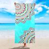 Boho Geometrischer Blumendruck Strandtuch Ethnisches Blumenmuster Schnelltrocknend Sandfrei Leichtes Handtuch für Strand Pool Reisen