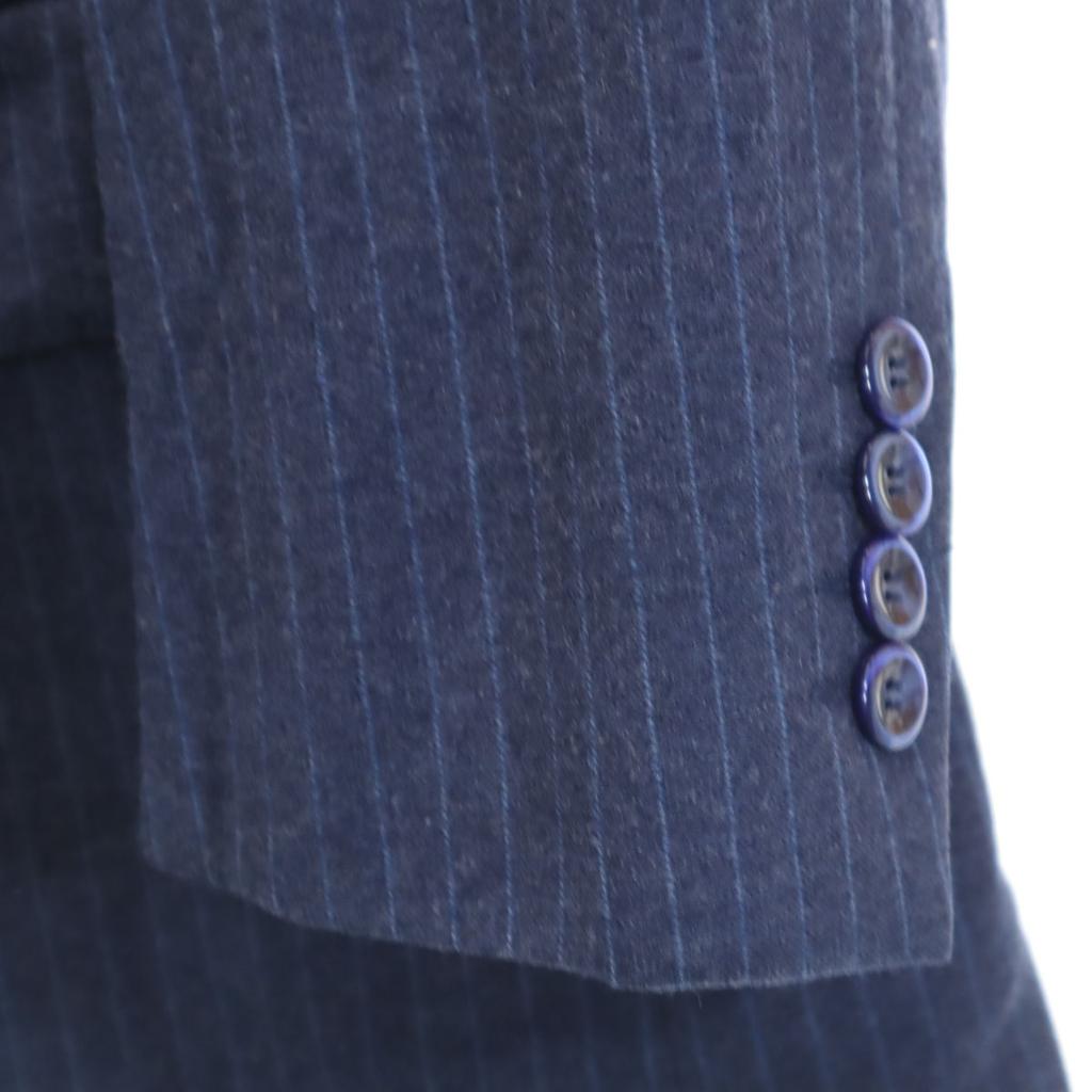 TAKASHIMAYA made in Japan Striped Pattern Lanvin fabric suit Setup Navy Men's Used