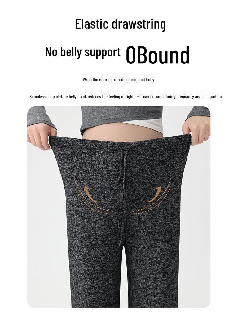 Spring 2025 Korean Maternity Wide-Leg Pants