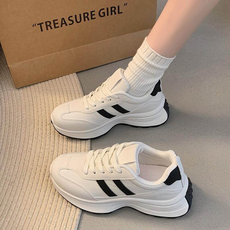 Popular Platform Sports Shoes Women's 2025 Spring and Autumn New Student Versatile Dad Shoes Casual Moral Training Shoes Large Size 42