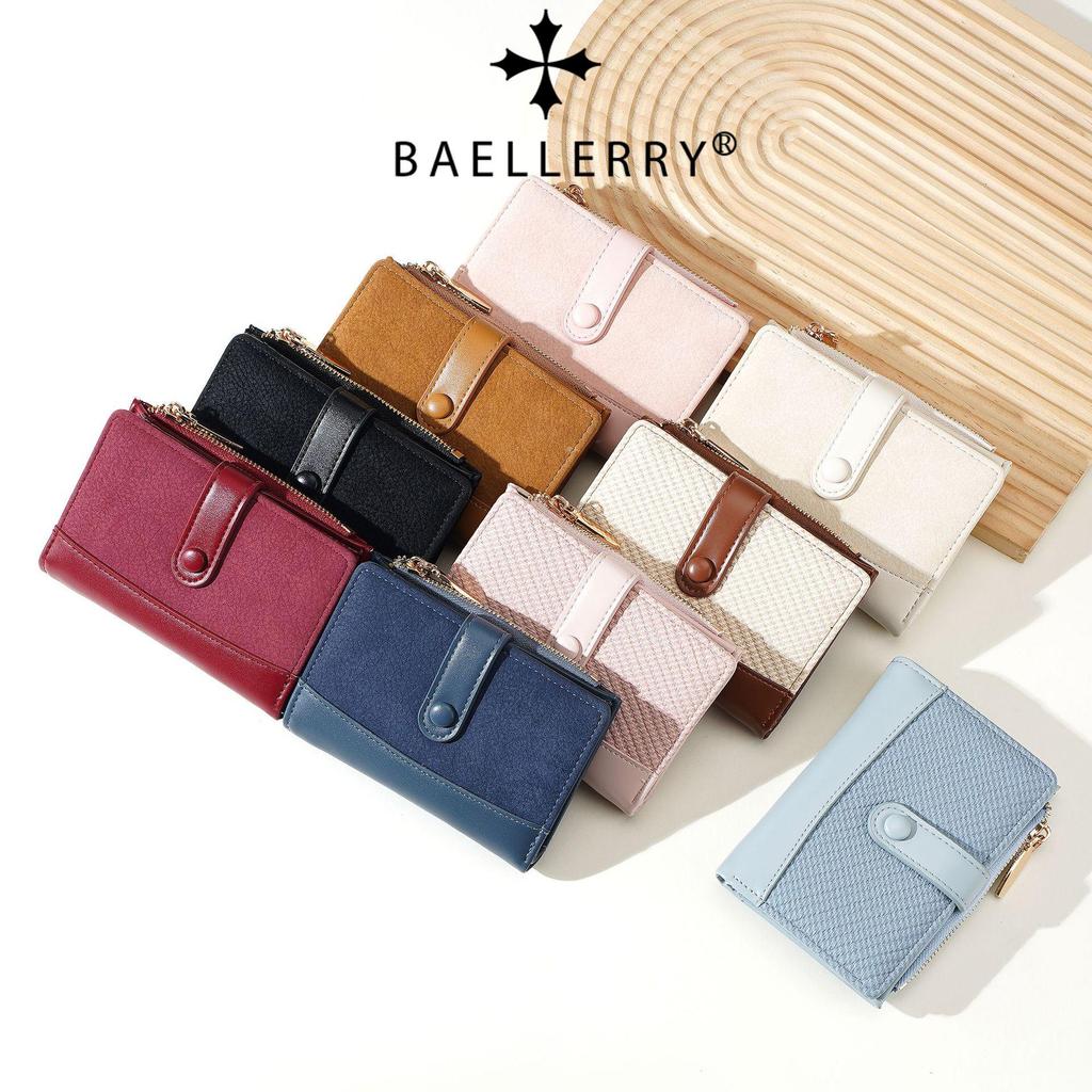 New Women's Zipper Bifold Wallet - Fashion PU Patchwork Coin Purse