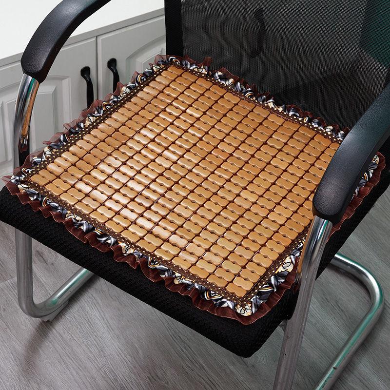 Summer Bamboo Cooling Chair Pad - Breathable, Non-Slip Cushion for Office, Dining, Car, and Students