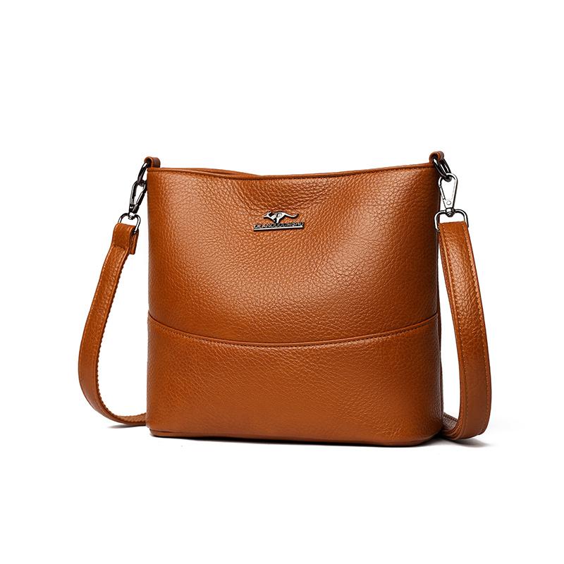 Multi Functional Casual Crossbody Bag PU Soft Leather Retro Crossbody Bag Women's Shoulder Bag Simple Casual Bag