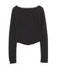 HARDCORE HAPPINESS Lace Boat Neck Knit_Black