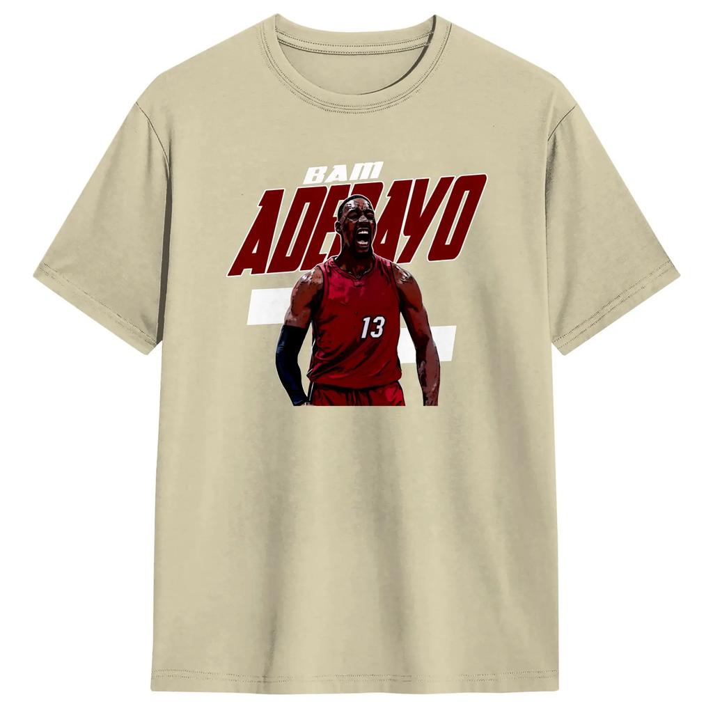 Bam Adebayo 13 T Shirt Unisex Pure Cotton Novelty Tshirt Crew Neck Tee Shirt Short Sleeve Clothing Summer