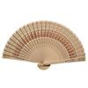 8palcový skládací ruční ventilátor zapuštěný vonné dřevo na svatbu Santalové dřevo klasické čínské Im S4J8