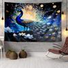 Peacock In The Rain Tapestry Room Decoration Wall Hanging for Living Room Bedroom, dormitory, Birthday and Christmas gifts