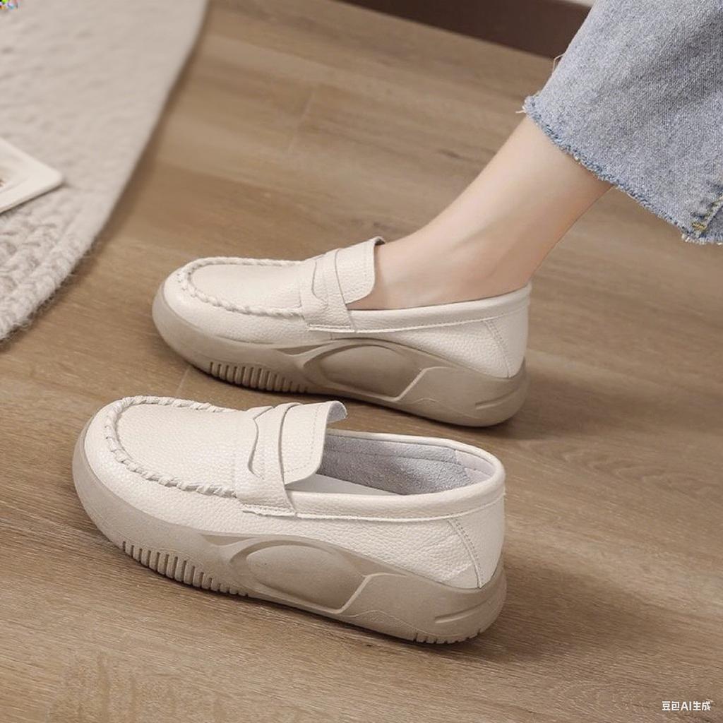 Comfortable single shoes women's new autumn sports and leisure platform nurse shoes are not tired of standing for a long time