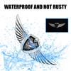 brpez4 3D Eagle Angel Wings Emblem Metal Car Trunk Fender Stickers Accessories For Volvo RDESIGN XC60 XC90 V60 V40 XC40 V50 S60 V70 C70