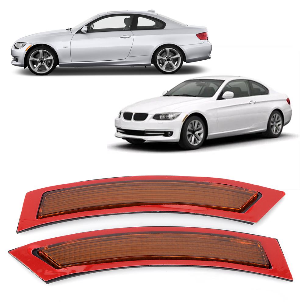 2pcs Plastic Car Front Bumper Reflector Lights Side Marker Lamp Reflective Light Fit for E92 E93 2007 2012