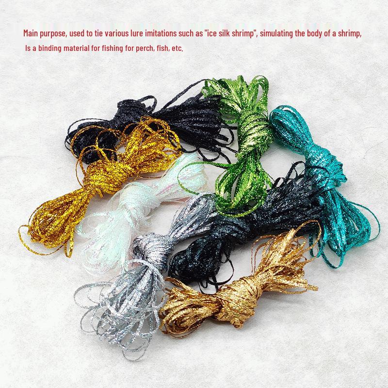 Egret Metal-Colored Flat Strip Iridescent Nymph Skin for Fly Tying