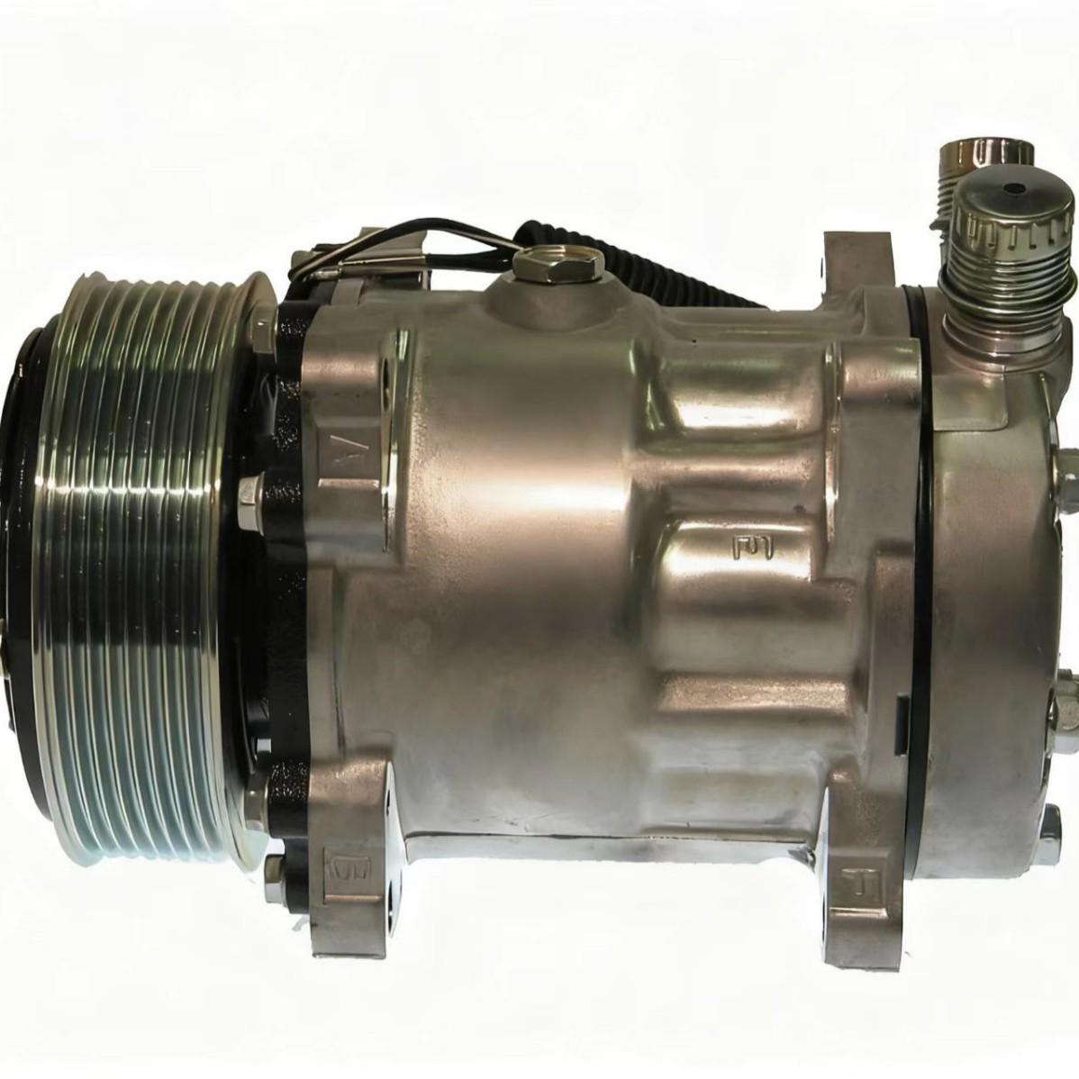 

7H15 Compressor compatible with SANDEN models: 20501069, 4660, 8177089, 1803081. Aluminum