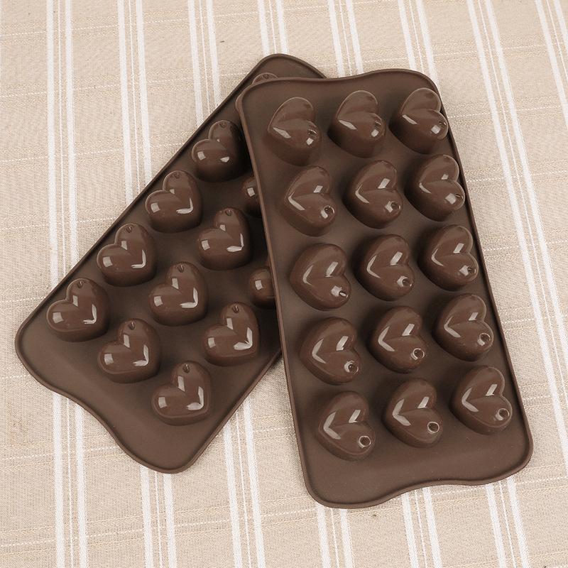 15 Hole Heart Shape Silicone Mold Fondant Cake Mold Mini Non Stick Pudding Soap Chocolate Candy Mould Cake Decoration Tools