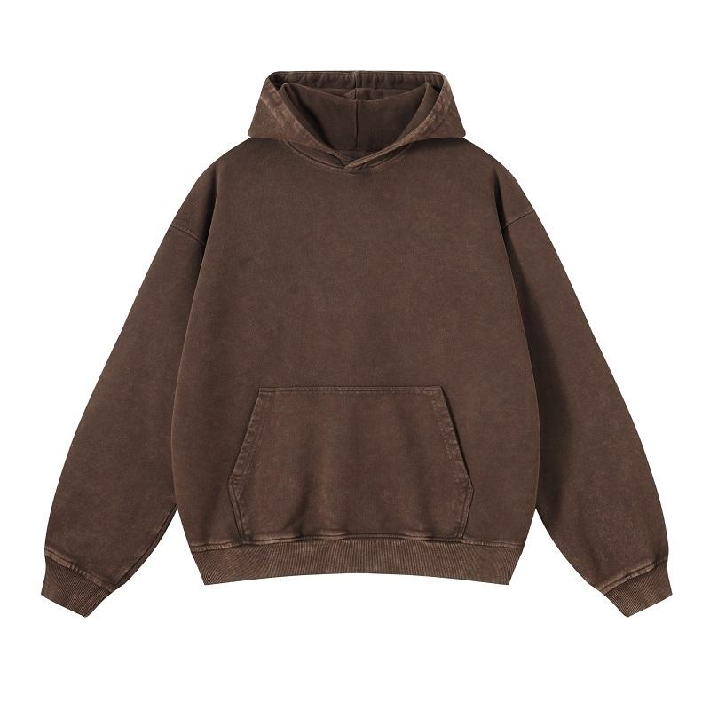 

Heavyweight High Street Washed Hooded Sweatshirt Vintage Dark Loose Oversized Unisex Hoodie XXL