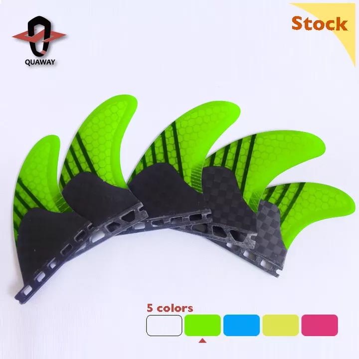 Bestseller Wabenmuster 5 Stück/Set Surfbrett Finnen Glasfaser Single Tab Finnen Carbon Surf Finnen