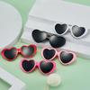 Heart Sunglasses for Dolls, Cute Pet Glasses for Stuffed Animals, Dress Up Accessories for Porch Goose Statue, Toy Eyewear for Kids