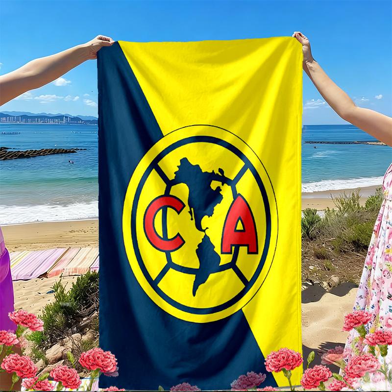 Club America Print Beach Towel, Versatile Lightweight Absorbent Beach Towel for Pool Surf Yoga Bathroom, Perfect Birthday Holiday Gift