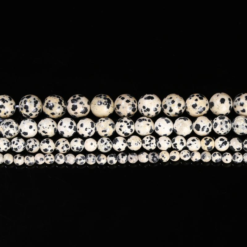 4 6 8 10mm Natural Dalmatian Jasper Beads Round Loose Spacer Bead For Jewelry Making Diy Necklace Bracelet Accessory Findings 8mm approx 47pcs