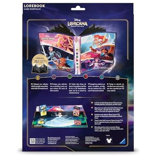Ravensburger Disney Lorcana TCG Portfolio Holds Up 252 Cards Premium Storage Stylish Protection Ideal Collectors Players Suitable Ages 8 Up.