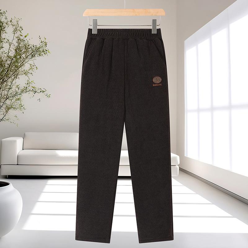 

Plus Size Velvet-Lined Elastic Waist Winter Pants for Middle-Aged & Elderly Women 4XL (recommended 135-145 jin)