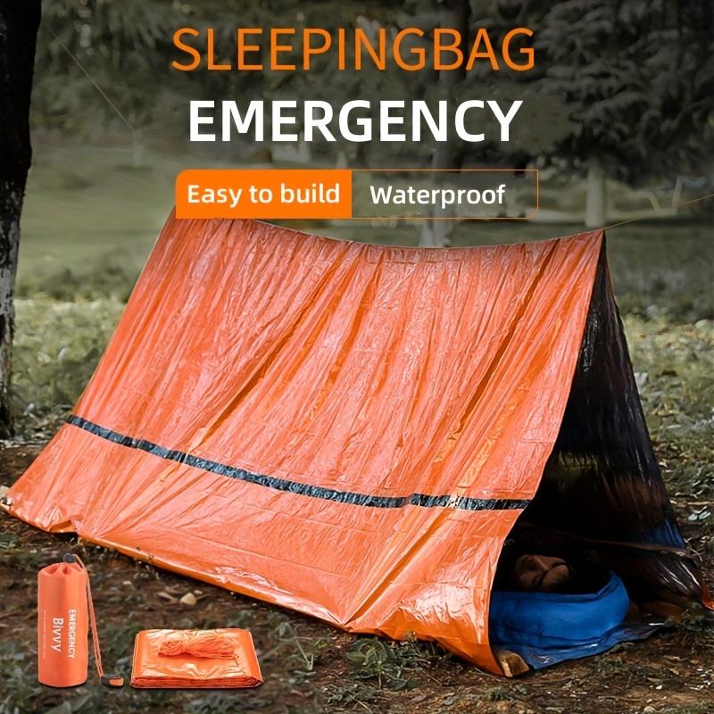 1-person emergency survival shelter tent - lightweight, compact and portable, equipped with safety posts, high visibility, insta