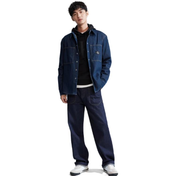 Calvin Klein Minimalist Pure Cotton Denim Shirt Men tops J324791