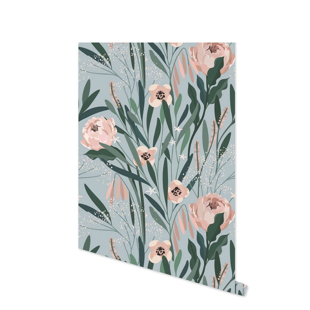 

Boho Pink Floral Peel And Stick Wall Cover Self Adhesive Wall Cover Green Leaf Removable Contact Paper For Bathroom Kitchen 2mx45cm