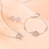 Mai Xiang Happiness Mai Ear Wreath Bird Necklace ins Wind Fashion Versatile Pink Zircon Clavicle Chain