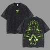 Anime Dragon Ball Cosplay Washed TShirt Cotton Short Sleeve Loose Large Casual Sports Fitness TShirt Mens Harajuku Clothing
