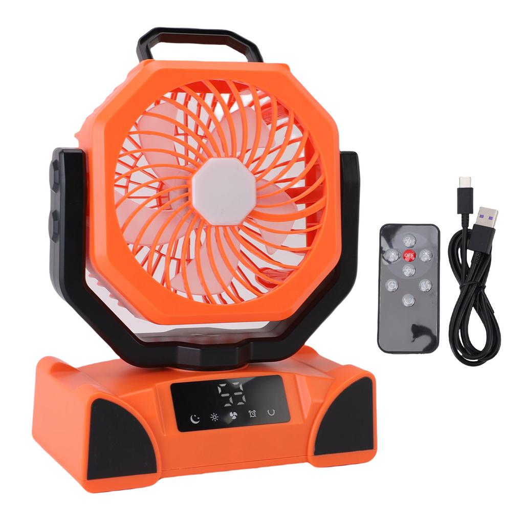 Portable Fan with LED Light Remote Control 20000mAh Battery Powered Rechargeable Cooling Fan for