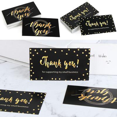 50PCS Crafts Candy Bags Favor Gift Paper For Supporting My Small Business Label Stickers Thanks Greeting Cards Thank You Cards
