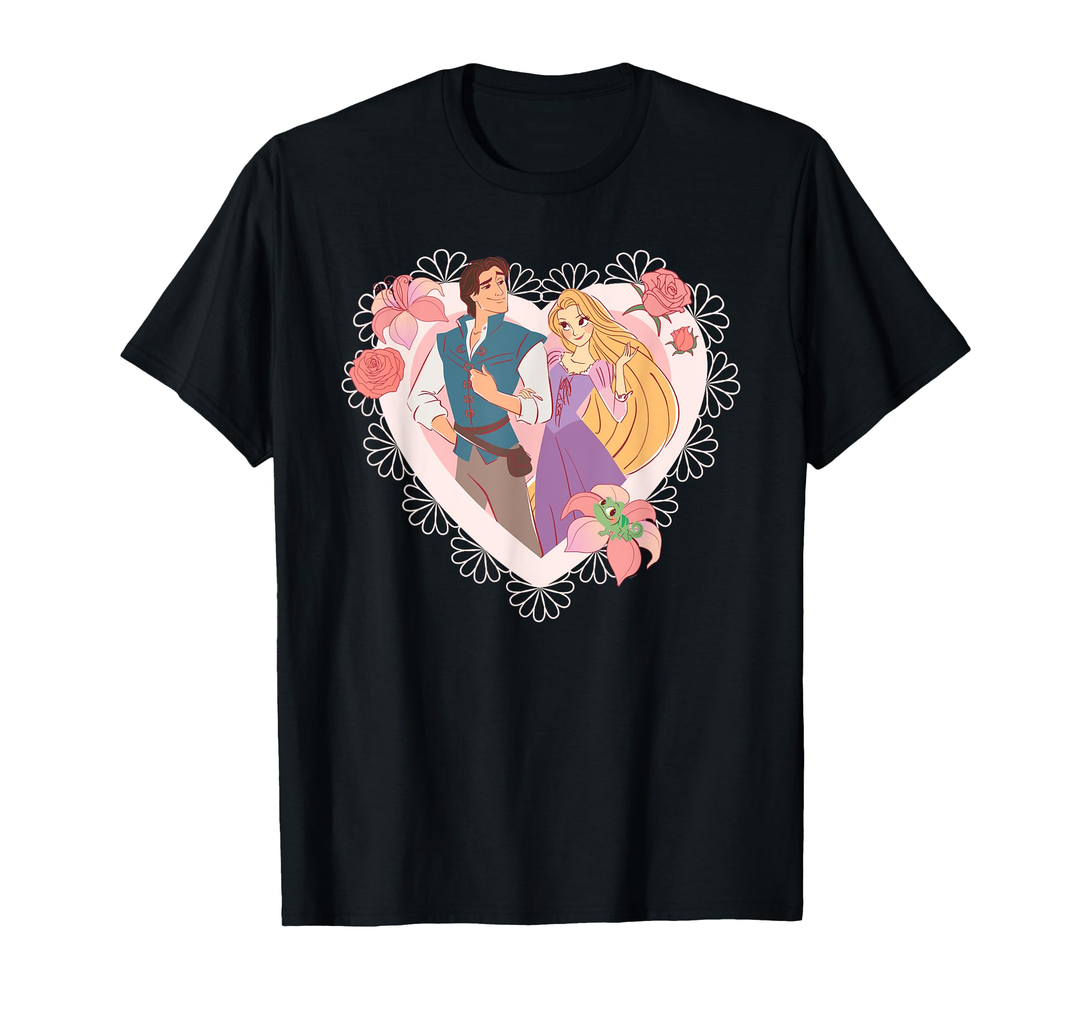 

Disney Princess Rapunzel & Flynn Rider Valentine s Day Heart T-Shirt