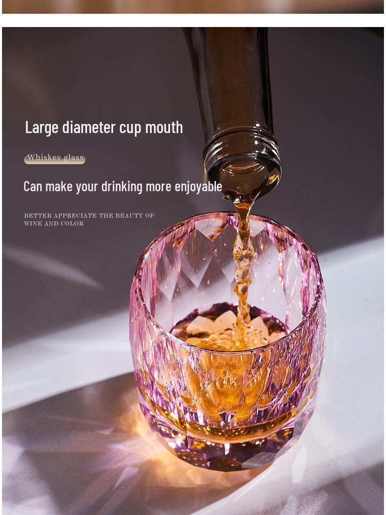 Handcarvat K9-kristallwhiskyglas - Lyxig Edo Kiriko Stjärnburst Design