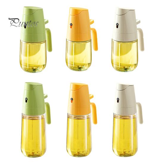 Oil Sprayer for Cooking 2 In 1 Oil Dispenser And Sprayer 300/500ml Glass Bottle Anti-Drip Nozzle Easy To Clean Kitchen Tool for Oil Vinegar Sauces